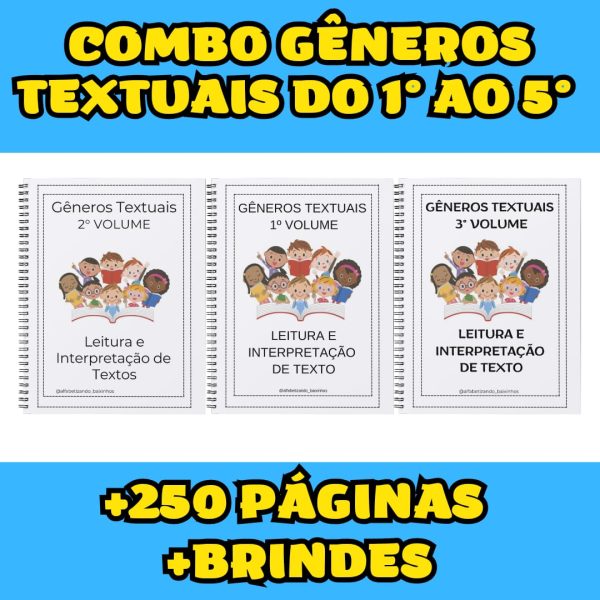 Combo Gêneros Textuais - Volume 1,2 e 3