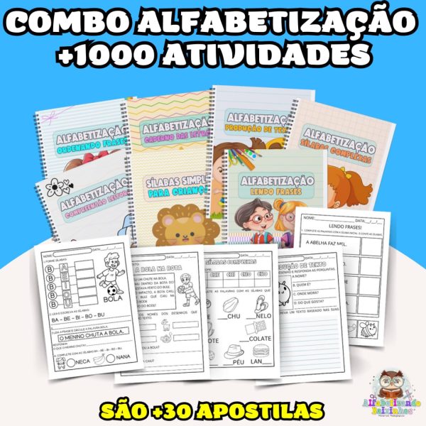 Combo de Atividades Para Alfabetização