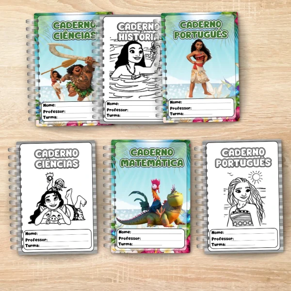 Capas de Caderno MOANA