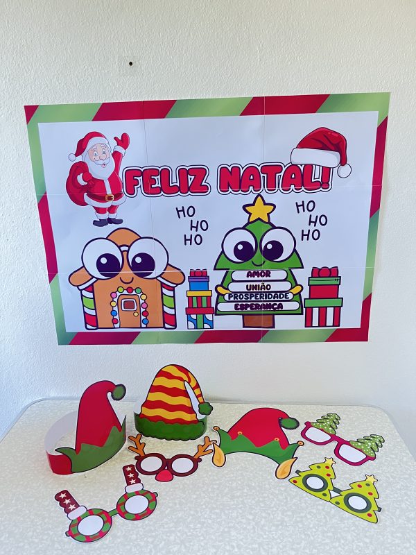 Painel de Natal + Óculos e Gorros