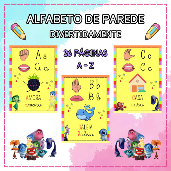 Alfabeto de Parede - Divertidamente