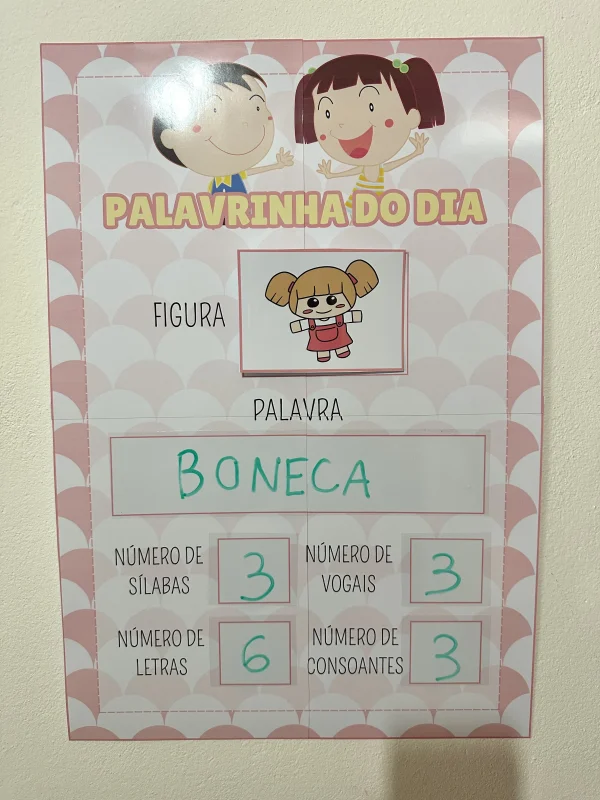 Cartaz Palavrinha do Dia