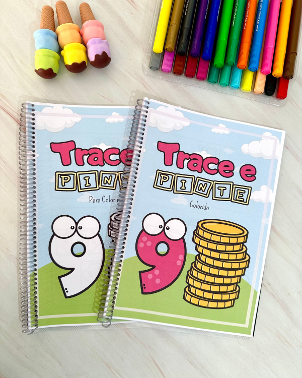 Trace e Pinte os Numerais