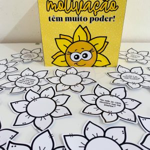 Caixa com cartões motivacionais - setembro amarelo
