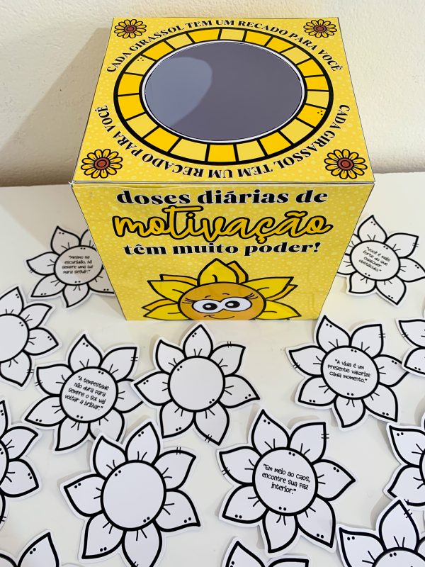 Caixa com cartões motivacionais - setembro amarelo - Imagem 2