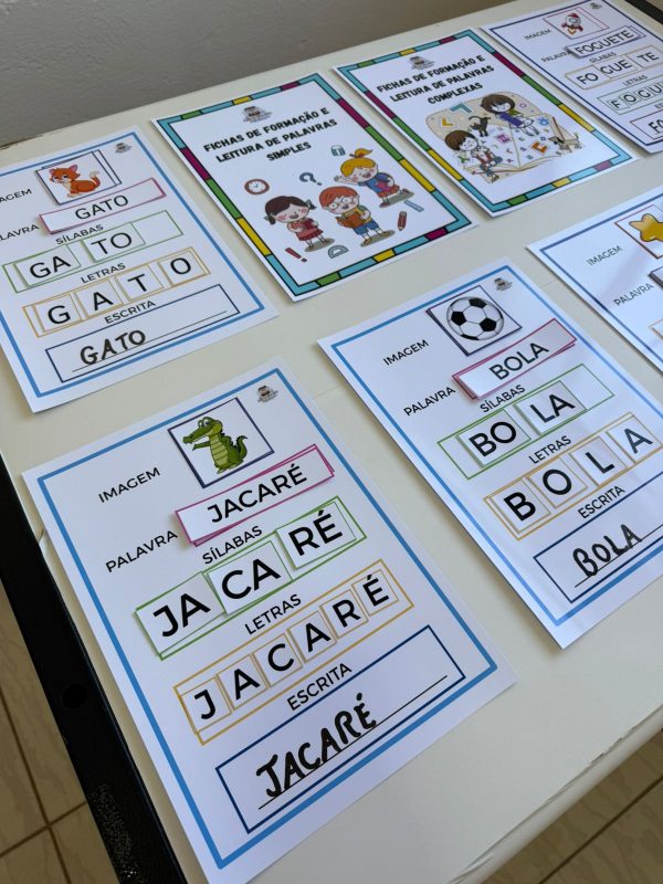Fichas de Formação e leitura de palavras Simples e Complexas - Imagem 6