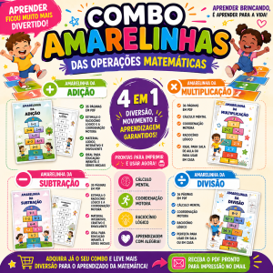 Combo Amarelinhas das Operações Matemáticas