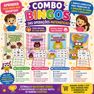 Combo Bingo das Operações Matemáticas